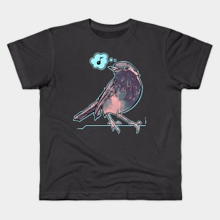 song bird at night Kids T-Shirt